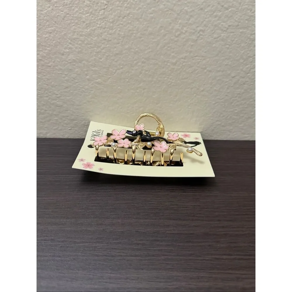 Studio Ghibli Kiki's Delivery Service Jiji Sakura Claw Hair Clip